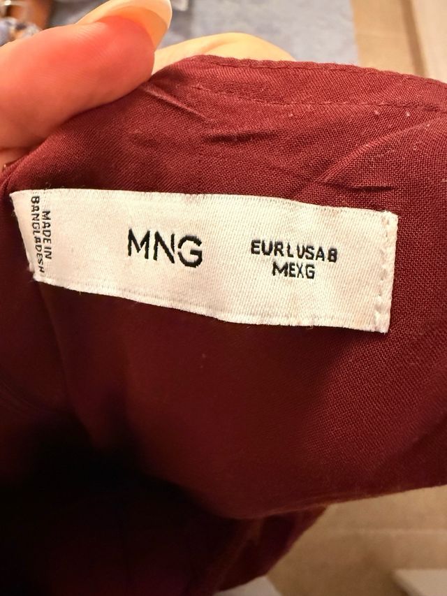 Vestido Mango Rojo Cortado