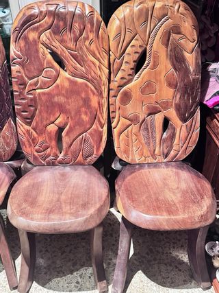 6 Sedie in legno massello