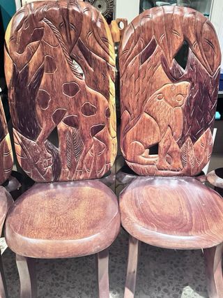 6 Sedie in legno massello