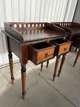 Pareja Mesitas Auxiliares Madera