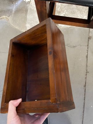 Pareja Mesitas Auxiliares Madera