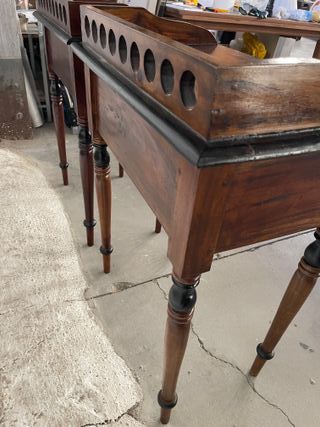 Pareja Mesitas Auxiliares Madera