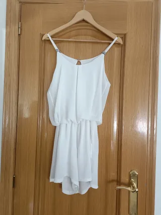 Vestido pantalón blanco tirantes