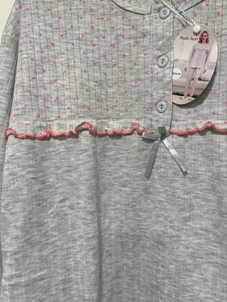 Pigiama donna cotone caldo pois L