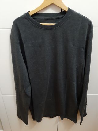 Camiseta Pier One gris manga larga Talla M