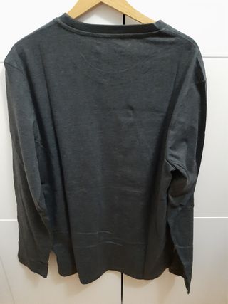 Camiseta Pier One gris manga larga Talla M