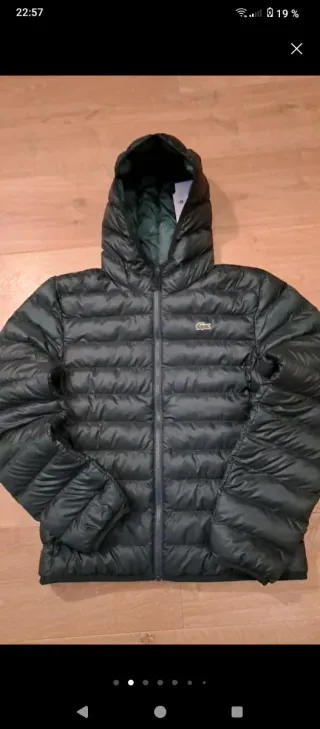 Chaqueta acolchada Lacoste verde