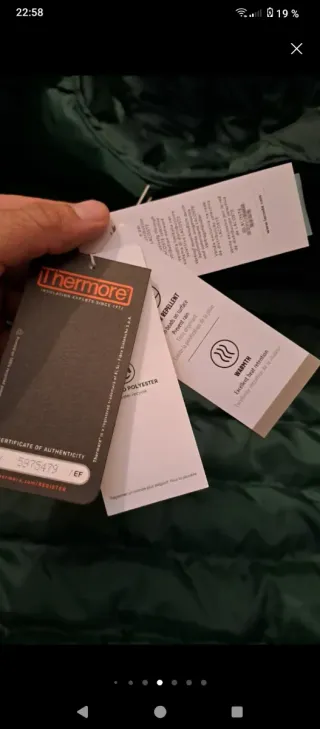 Chaqueta acolchada Lacoste verde