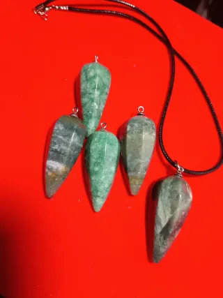 Colgantes de cuarzo Verde