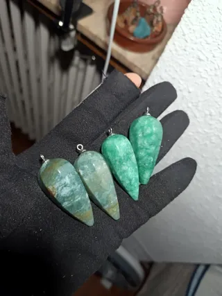 Colgantes de cuarzo Verde