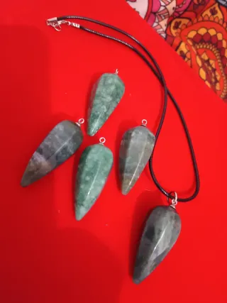 Colgantes de cuarzo Verde