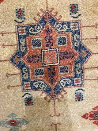 Tappeti da corridoio in lana beige e multicolore