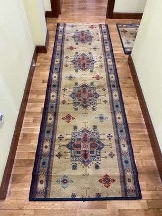 Tappeti da corridoio in lana beige e multicolore