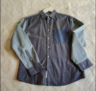 Camisa vaquera patchwork de Zara.