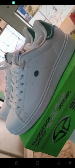 Sneakers Solo Soprani N44 Bianche e Verdi