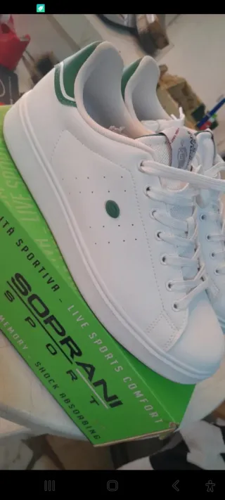 Sneakers Solo Soprani N44 Bianche e Verdi