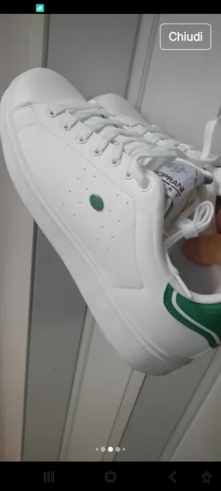 Sneakers Solo Soprani N44 Bianche e Verdi