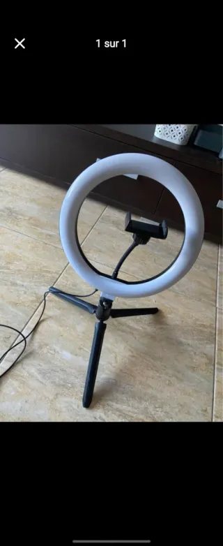 Aro de luz con trípode y soporte móvil