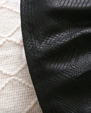 Conjunto niña top gris y falda negra