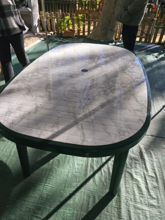 Mesa de jardín de plástico reco