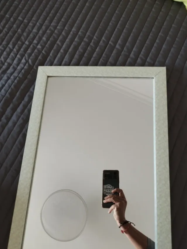 Espejo Marco Beige y verde claro 1.25 x 0.35