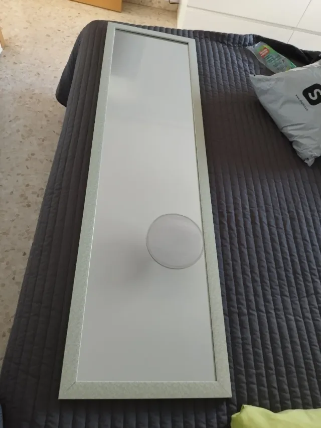 Espejo Marco Beige y verde claro 1.25 x 0.35