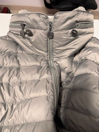 Chaqueta plumífero gris perla T.46