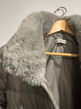 Chaqueta plumífero gris perla T.46