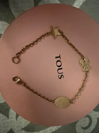 Pulsera Tous Oso y Estrella vermeil rosa