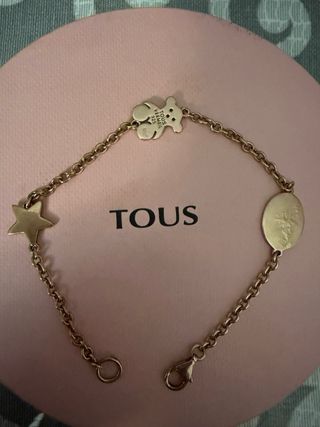 Pulsera Tous Oso y Estrella vermeil rosa