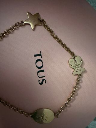 Pulsera Tous Oso y Estrella vermeil rosa