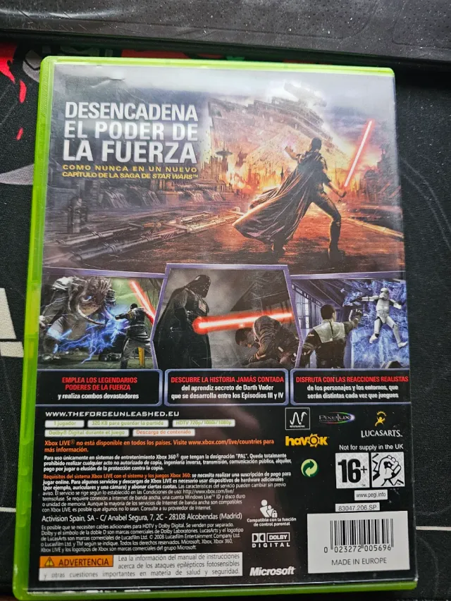 Star Wars El Poder de la Fuerza Xbox 360
