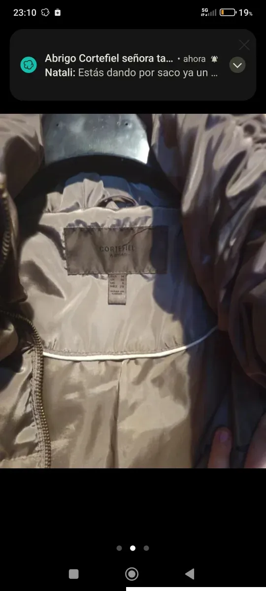 Abrigo Pedro del Hierro Talla M Marrón