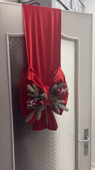 Decorazione Natalizia Fiocco Rosso