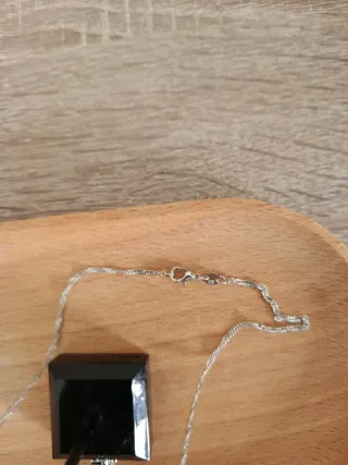 Conjunto collar y pendientes plata flor