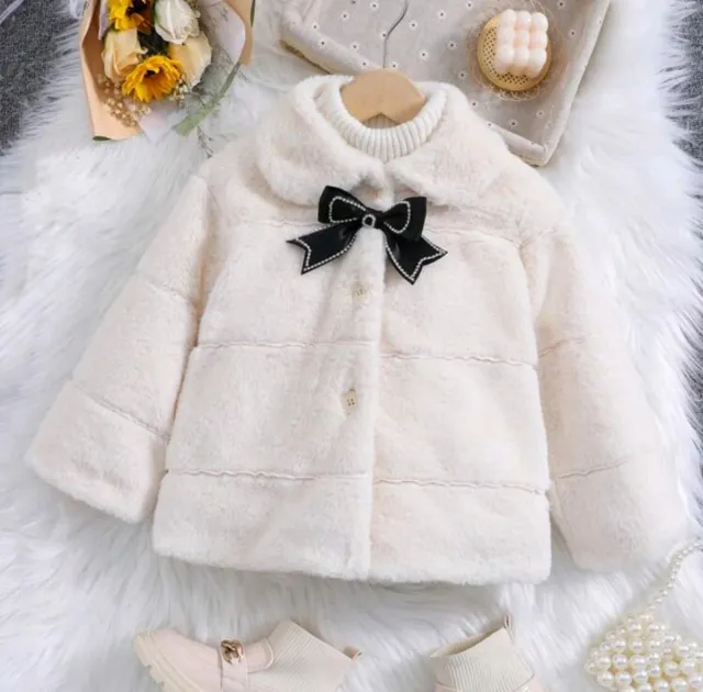 Cappotto bianco per bambina