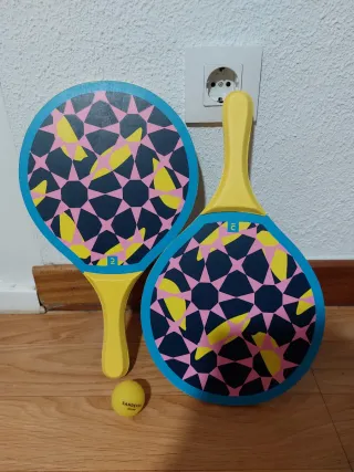 Set 2 palas y pelota tenis playa