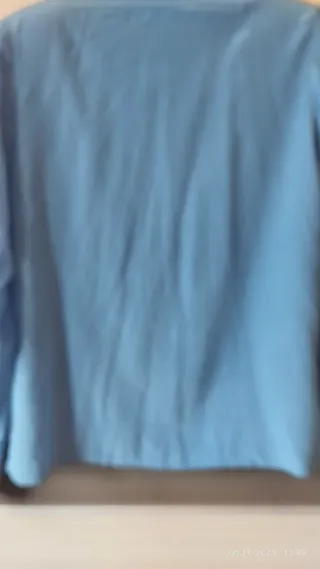 Camisa vintage de seda azul Talla 40