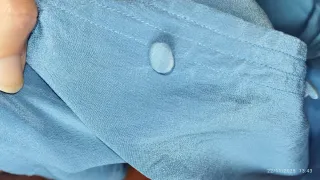 Camisa vintage de seda azul Talla 40