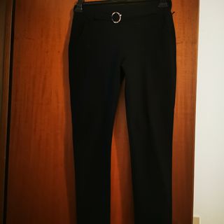 Pantaloni donna neri con cintura