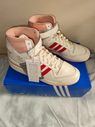 Zapatillas Adidas Forum High Blancas Rojas