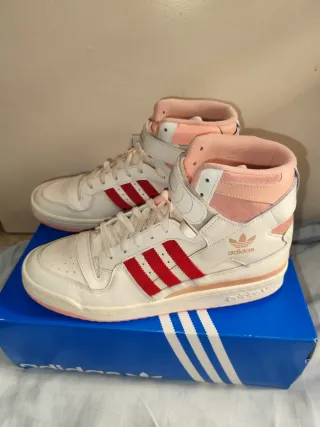Zapatillas Adidas Forum High Blancas Rojas