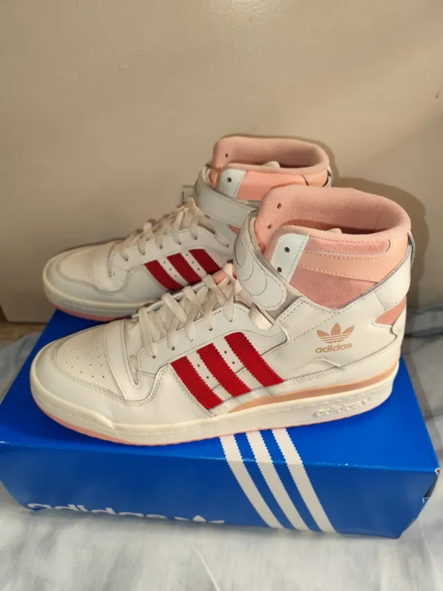 Zapatillas Adidas Forum High Blancas Rojas