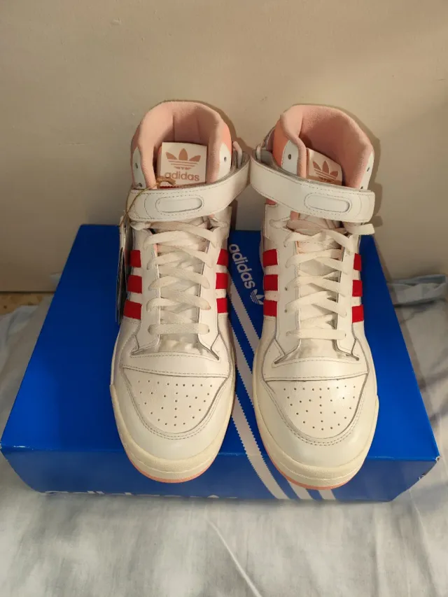 Zapatillas Adidas Forum High Blancas Rojas