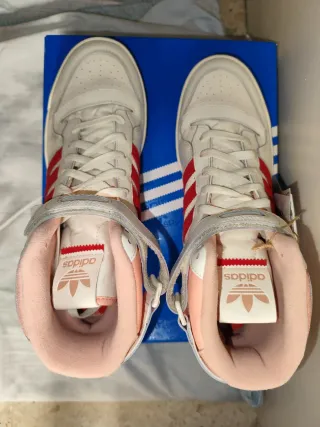 Zapatillas Adidas Forum High Blancas Rojas