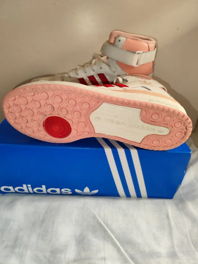 Zapatillas Adidas Forum High Blancas Rojas