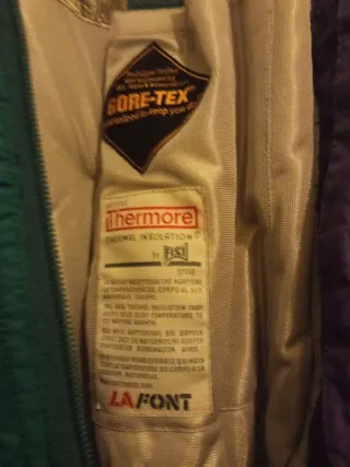 Tuta sci Lafont Gorotex verde viola taglia 44