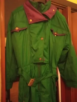 Tuta sci Lafont Gorotex verde viola taglia 44