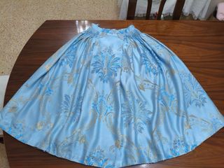 Traje de Fallera Niña Azul y Dorado