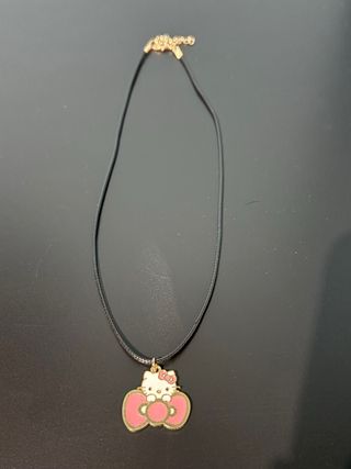 Colgante Hello Kitty con Lazo Rosa Dorado
